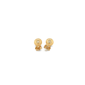 10k Yellow Gold Round Stud Earrings (6mm)