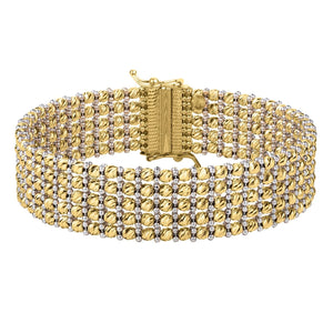 Medium Red Carpet Bracelet in 14K Two Tone Gold (14.10 mm)