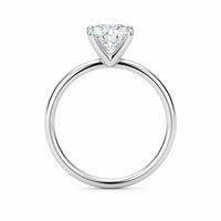 1 Carat Cushion Lab Grown IGI G/VS1 Diamond Solitaire Ring in 14K White Gold
