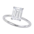 10K white gold ring with 3 carat solitaire diamond center stone