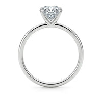 3 Carat Emerald Lab Grown IGI G/VS1 Diamond Solitaire Ring in 10K White Gold