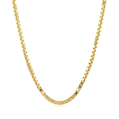 14k Yellow Gold Semi Solid Box Chain (2.10 mm)