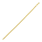 14K yellow gold bracelet with diamond-cut 4.00 mm gold beads thumbnail 1