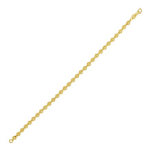 14K Yellow Gold Disco Diamond Cut Bead Bracelet (4.00 mm)