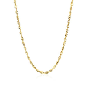 14k Yellow Gold Light Rope Chain (2.5 mm)