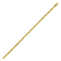 14K yellow gold square Byzantine chain bracelet in 2.00 mm width