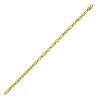 14K Yellow Gold Square Byzantine Chain Bracelet (2.00 mm)
