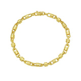 14K Yellow Gold Square Byzantine Chain Bracelet (2.00 mm) thumbnail 2