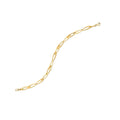 14K yellow gold oval link bracelet with 5.40 mm Italian links