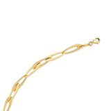 14k Yellow Gold Italian Oval Links Bracelet (5.40 mm) thumbnail 2