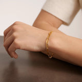 14k Yellow Gold Italian Oval Links Bracelet (5.40 mm) thumbnail 6
