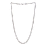 Sterling Silver Rhodium Plated Flat Miami Cuban Chain (6.70 mm) thumbnail 2