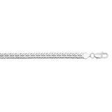 Sterling Silver Rhodium Plated Flat Miami Cuban Chain (6.70 mm) thumbnail 4