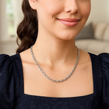 Sterling Silver Rhodium Plated French Cable Chain (5.60 mm) thumbnail 7