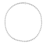 Sterling Silver Rhodium Plated Moon Cut Bead Chain (5.00 mm) thumbnail 3