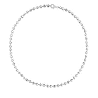 Sterling Silver Rhodium Plated Moon Cut Bead Chain (5.00 mm)