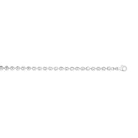 Sterling Silver Rhodium Plated Moon Cut Bead Chain (5.00 mm)