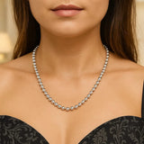 Sterling Silver Rhodium Plated Moon Cut Bead Chain (5.00 mm) thumbnail 7