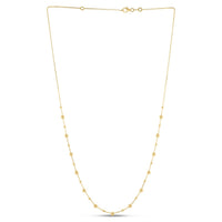 14k Yellow Gold Bead Necklace