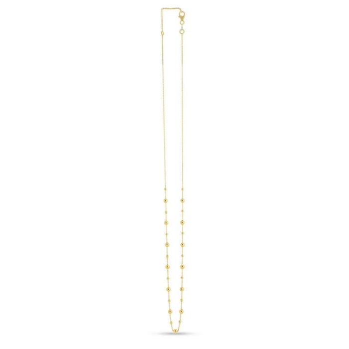14k Yellow Gold Bead Necklace