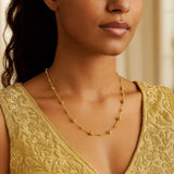 14k Yellow Gold Bead Necklace thumbnail 6