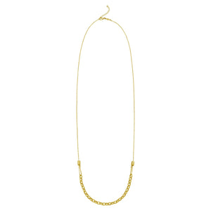 14K Yellow Gold Adjustable Rolo Link Necklace