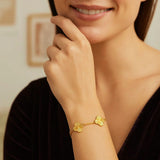 14K Yellow Gold Clover Bracelet thumbnail 3