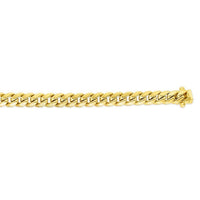 14k Yellow Gold Semi Solid Miami Cuban Chain (10.70 mm)