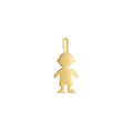 14K yellow gold mini boy charm pendant