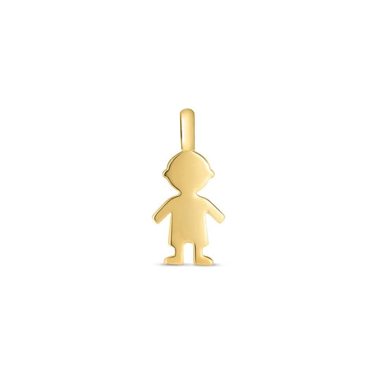 14K yellow gold mini boy charm pendant