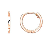 14k Rose Gold Petite Polished Round Hoop Earrings thumbnail 1