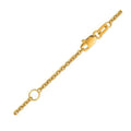 18K yellow gold cable chain, 1.80 mm extendable link pattern