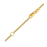 18K yellow gold cable chain, 1.80 mm extendable link pattern thumbnail 1