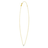 14K Yellow Gold Mini Diamond P Initial Pendant Necklace thumbnail 2