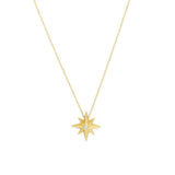 14k Yellow Gold High Polish North Star Necklace thumbnail 2