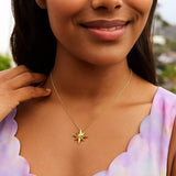 14k Yellow Gold High Polish North Star Necklace thumbnail 4