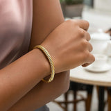 14k Yellow Gold Twist Bangle (5.30 mm) thumbnail 6