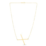 14K Yellow Gold Yours Truly Large Initial X Necklace thumbnail 2