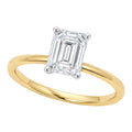 14K yellow gold ring with 3 carat round solitaire diamond stone