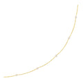 14K yellow gold necklace with pear white pearl stones