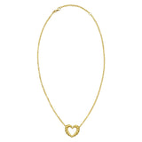 14K Yellow Gold Braided Open Heart Necklace thumbnail 2