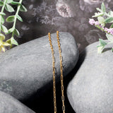 14k Yellow Gold Adjustable Paperclip Chain (1.50 mm) thumbnail 3