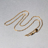 14k Yellow Gold Adjustable Paperclip Chain (1.50 mm) thumbnail 4