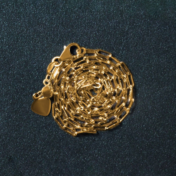 14k Yellow Gold Adjustable Paperclip Chain (1.50 mm)