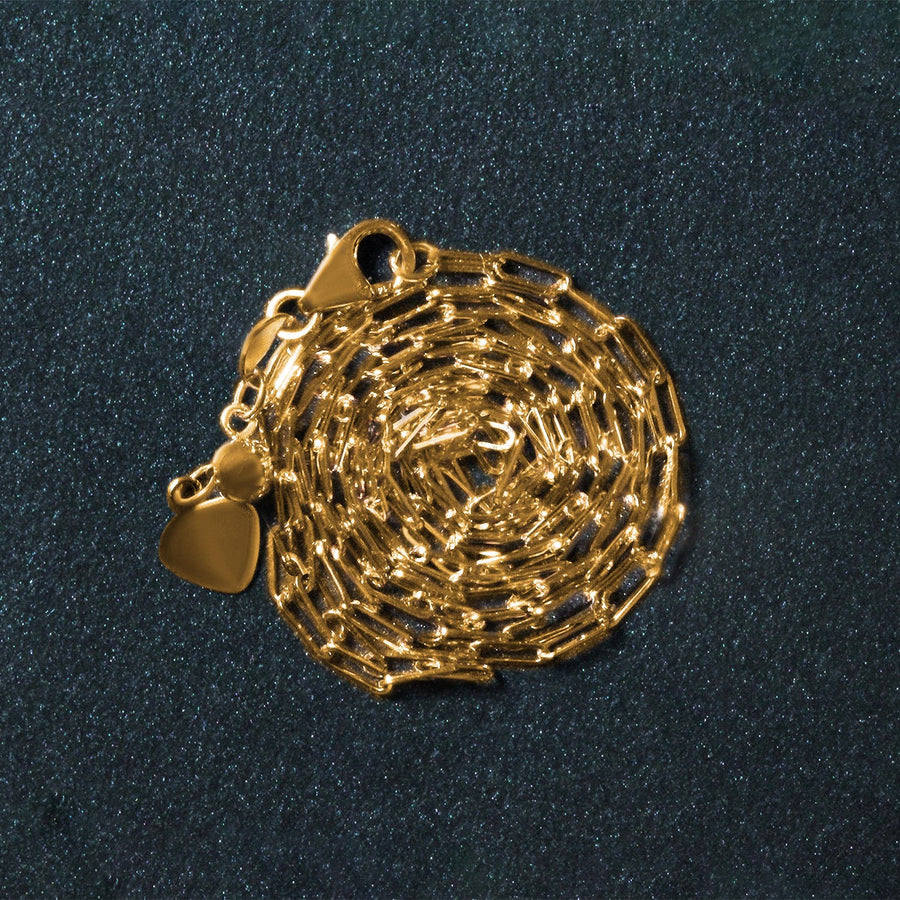 14k Yellow Gold Adjustable Paperclip Chain (1.50 mm)