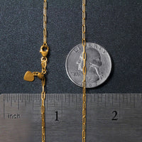 14k Yellow Gold Adjustable Paperclip Chain (1.50 mm)
