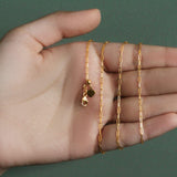 14k Yellow Gold Adjustable Paperclip Chain (1.50 mm) thumbnail 7