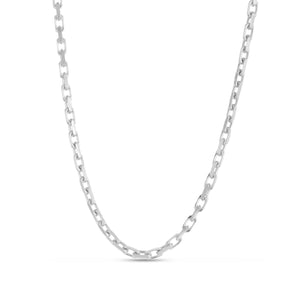 Sterling Silver Rhodium Plated French Cable Chain (2.80 mm)