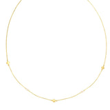 14k Yellow Gold Pearl Clover Necklace thumbnail 2