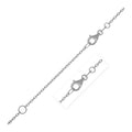 14K white gold cable chain with fine 1.20 mm interlocking links